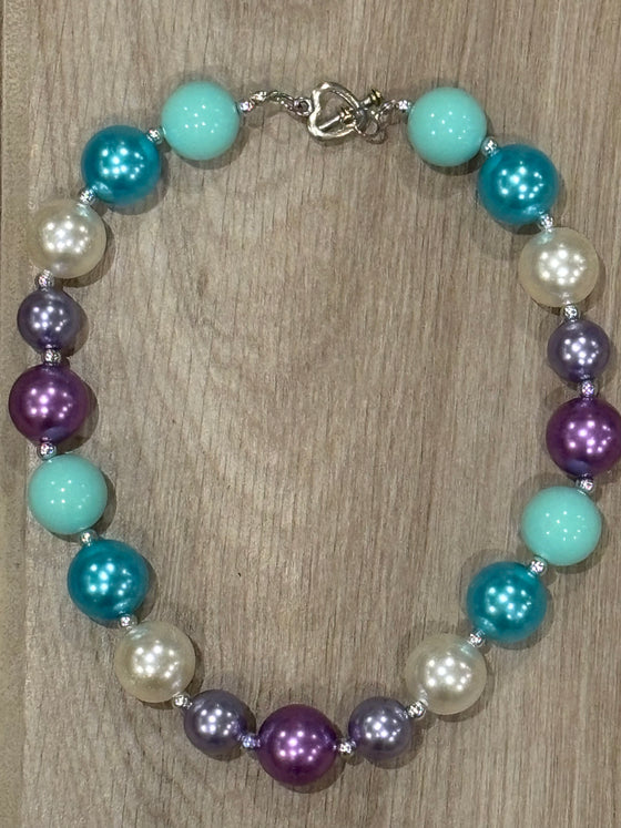 Necklace - Purple/Turquoise