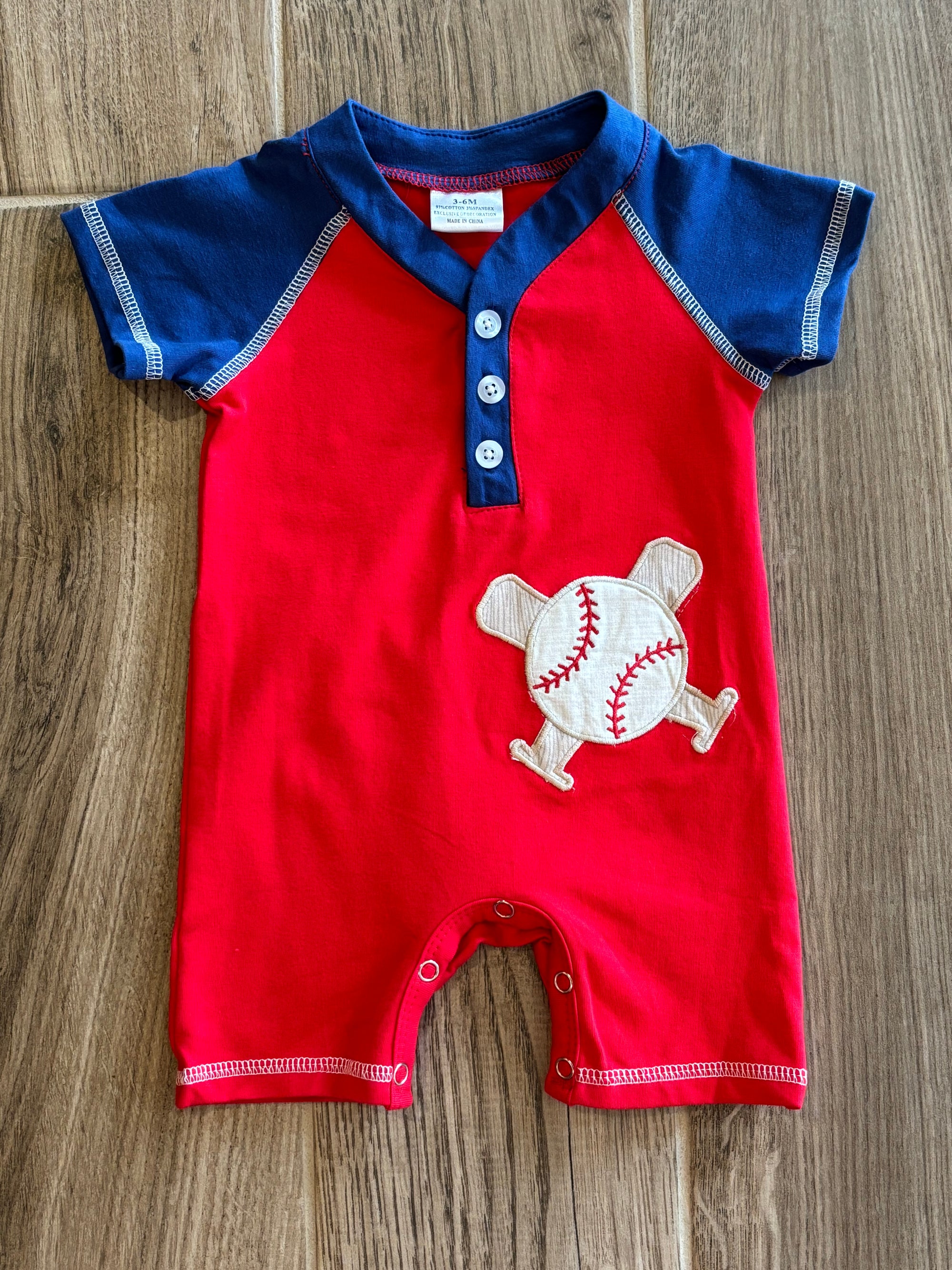 Infant - Baseball Applique Boy Romper
