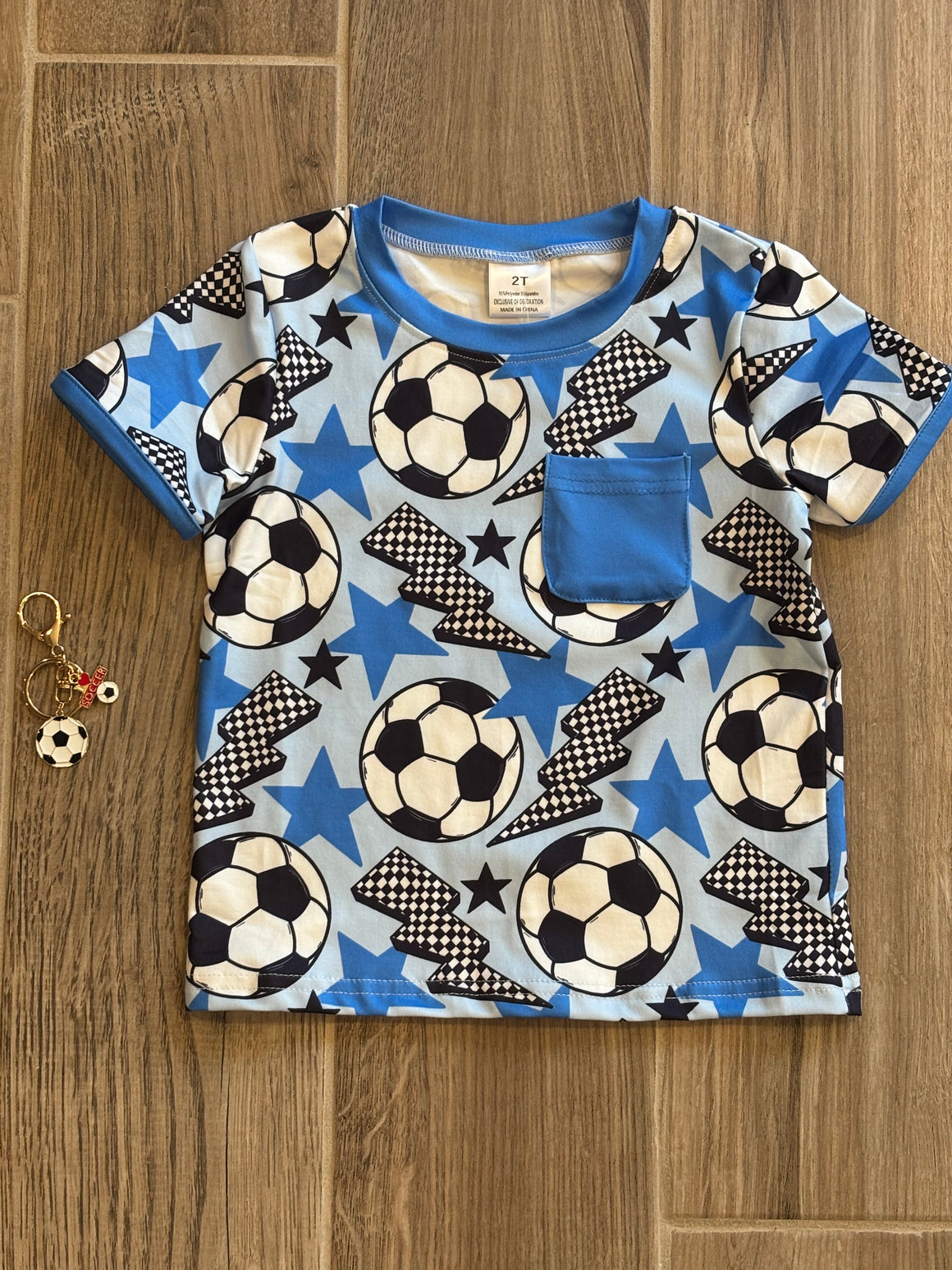 Top - Soccer Boy Blue/Black
