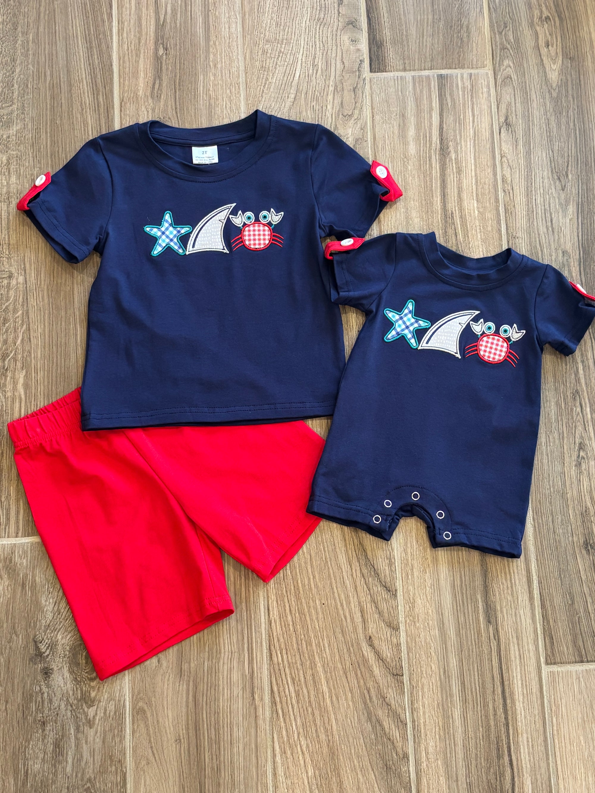 Infant - Seaside Applique Romper
