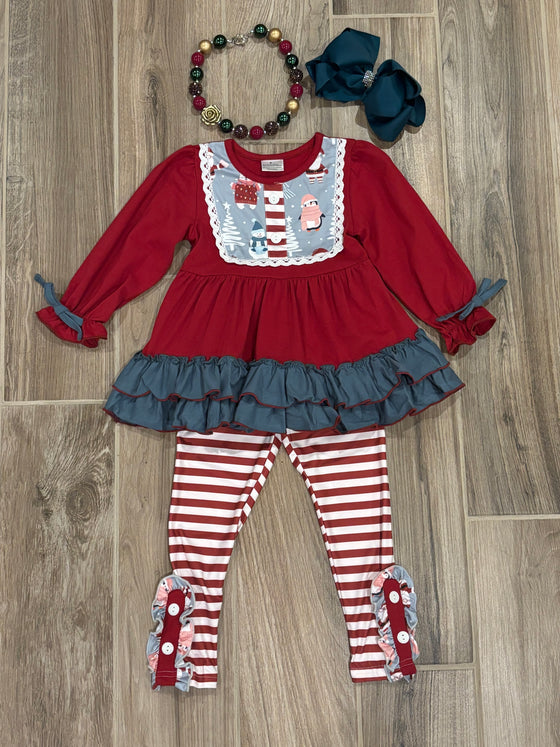 Christmas - Burgundy 2pc