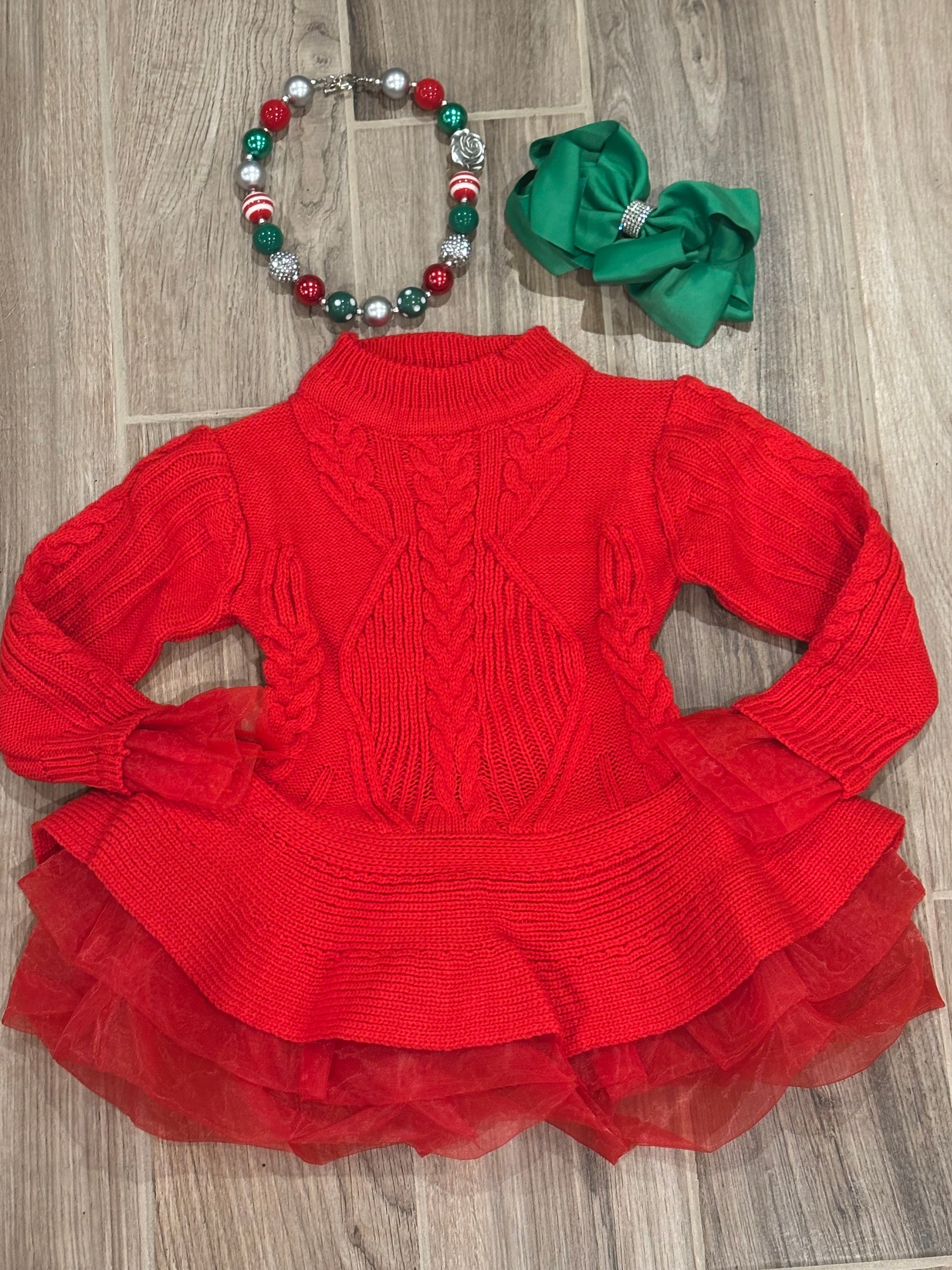 Dress - Red Sweater