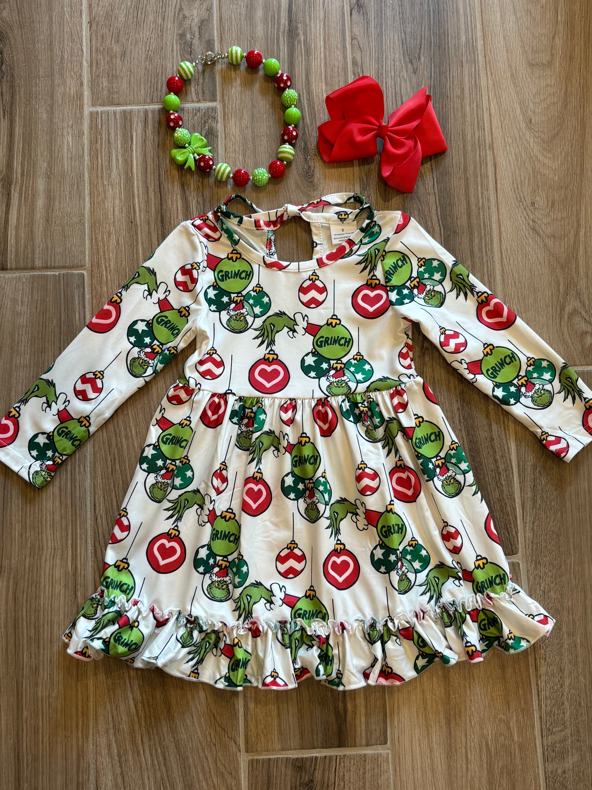 Christmas - Grinch Tree Ruffle Dress