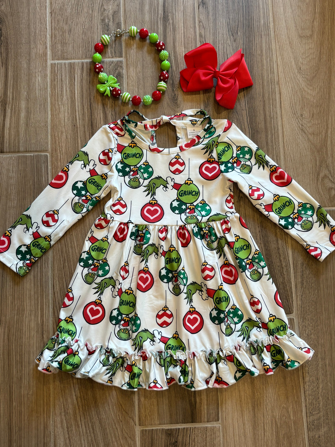 Christmas - Grinch Tree Ruffle Dress