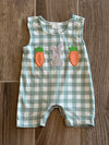 Easter - Bunny Applique Boy Sage Romper