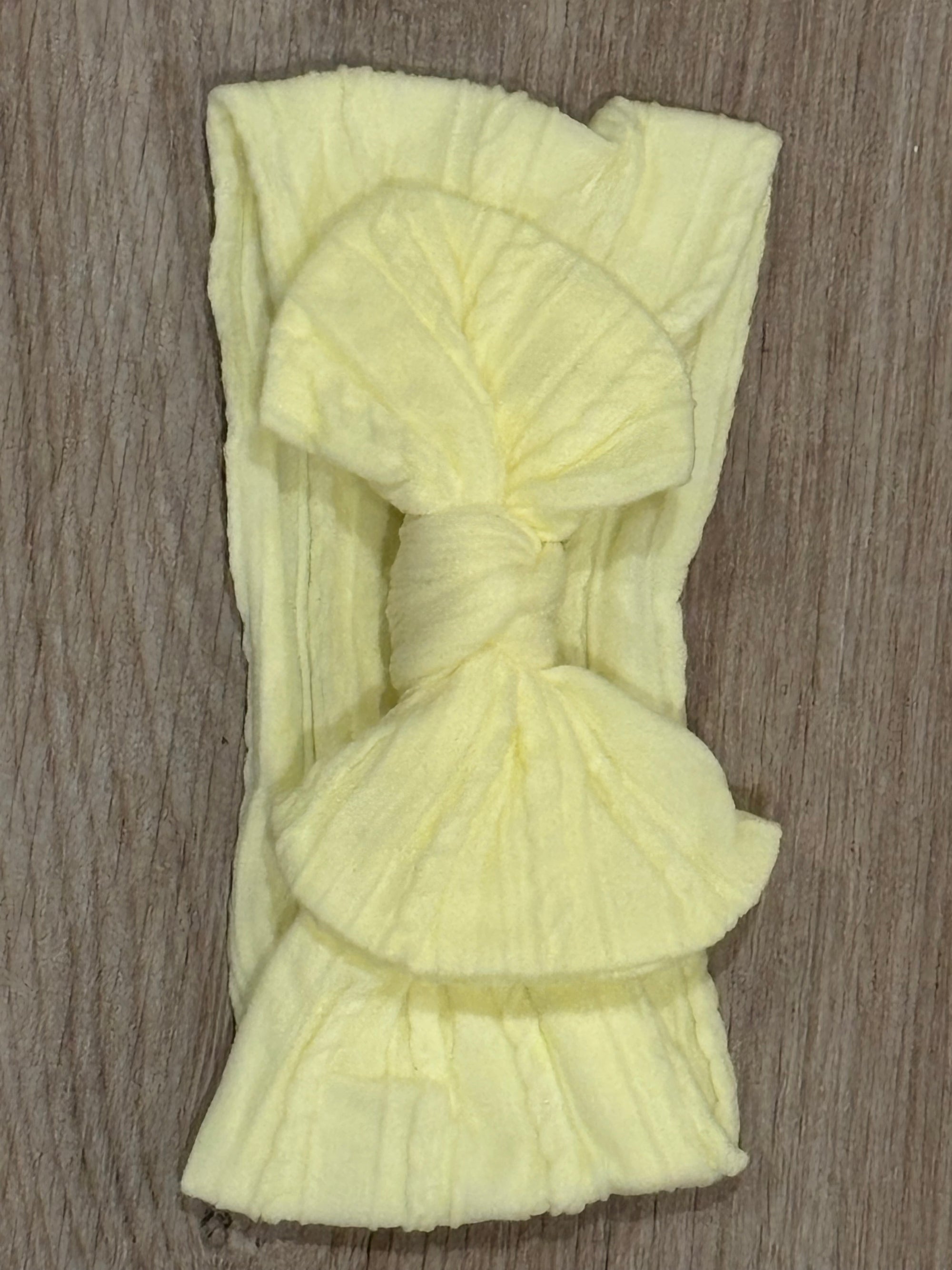 Headband - Light Yellow Bow