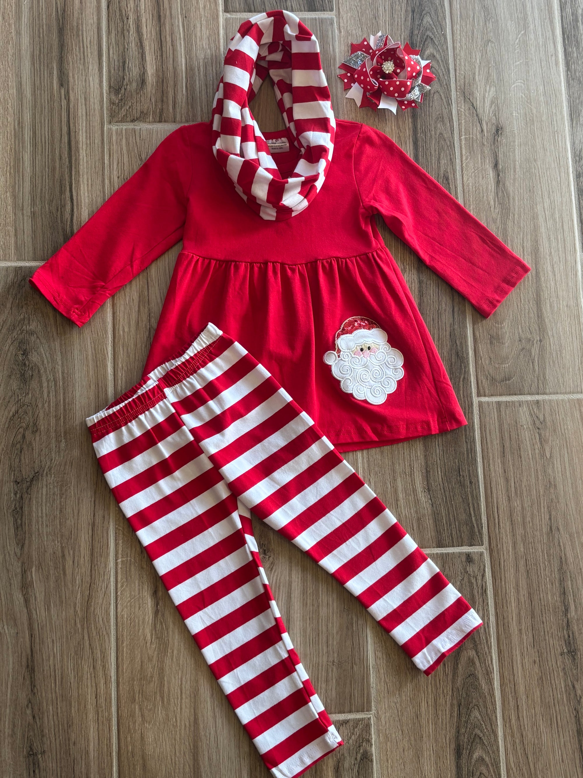 Christmas - Red Santa Applique w/Scarf