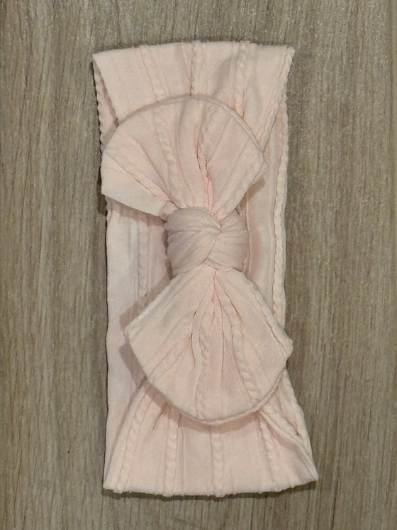 Headband - Pale Pink Bow