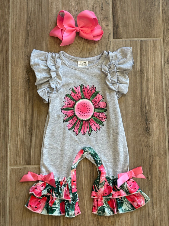 Infant - Sunflower Long Romper