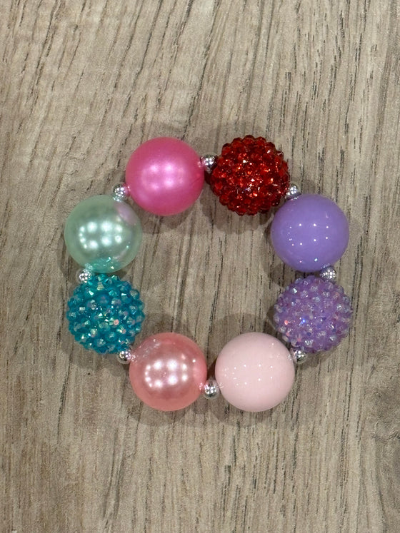 Bracelet - Pink/Lav/Mint Rhinestone