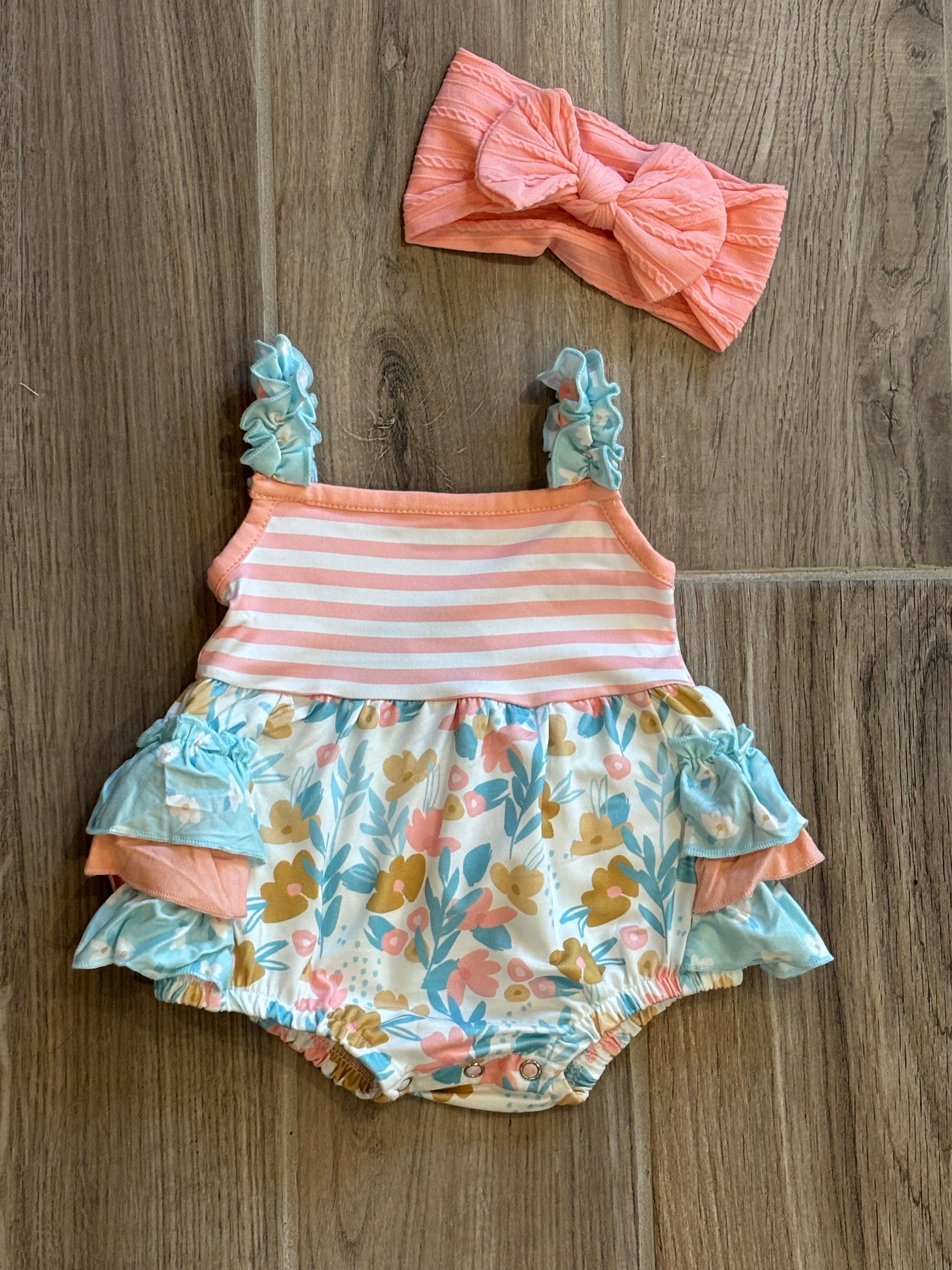 Infant - Tank w/Floral Ruffle Butt
