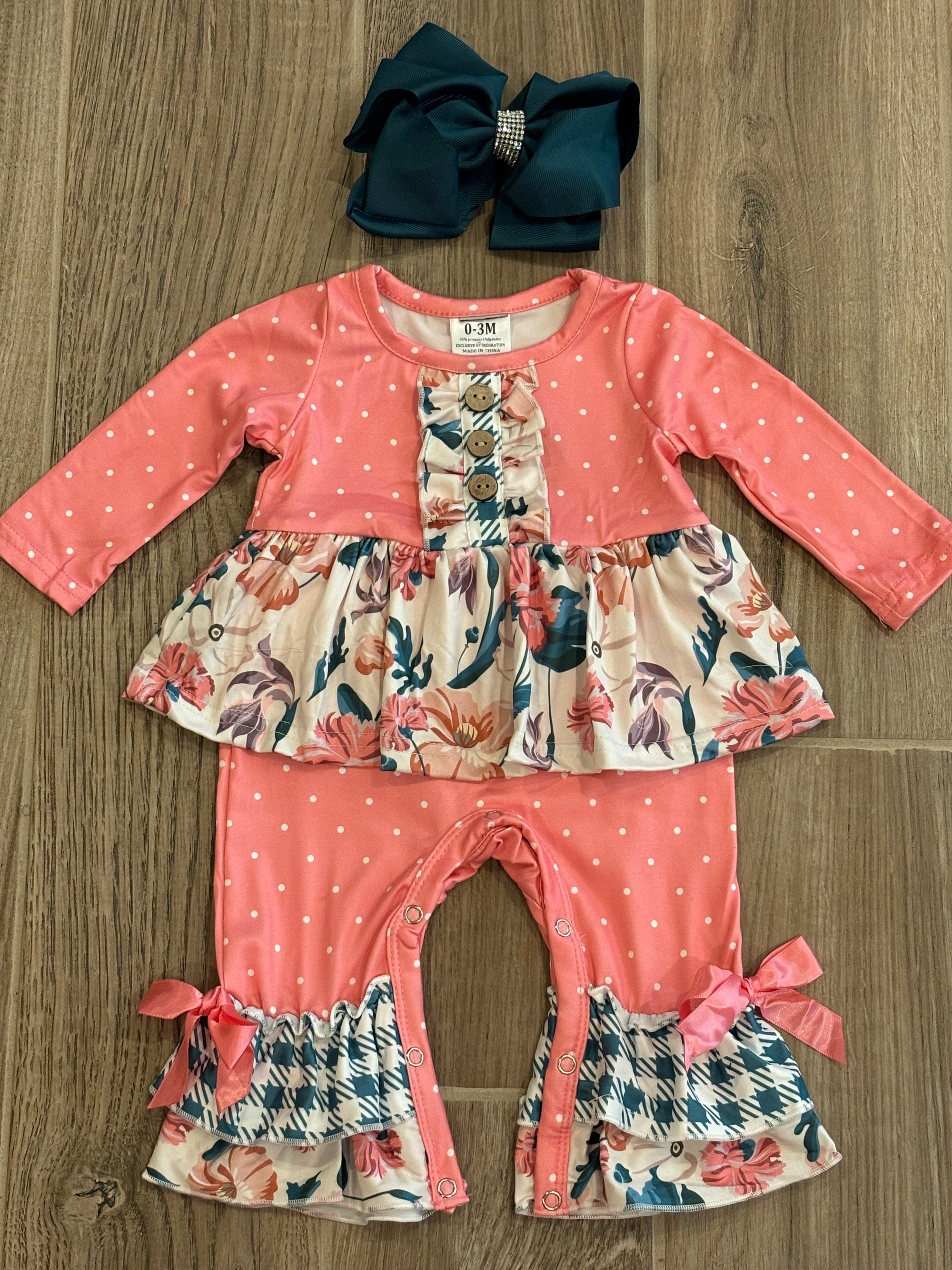 Infant - Pink Floral Ruffle