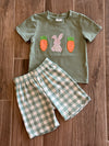 Easter - Bunny Applique Boy Short Set