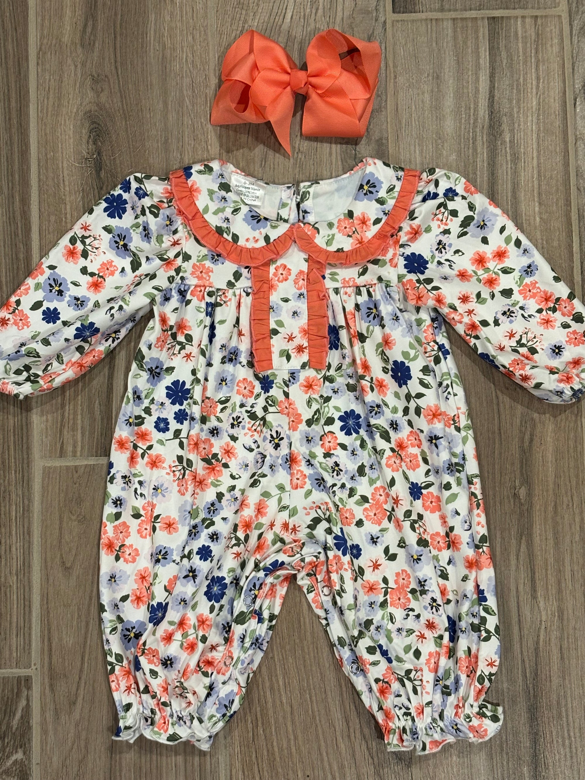 Infant - Orange/Blue Floral