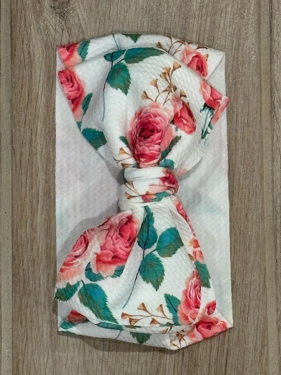 Headband - Waffle Knit Floral