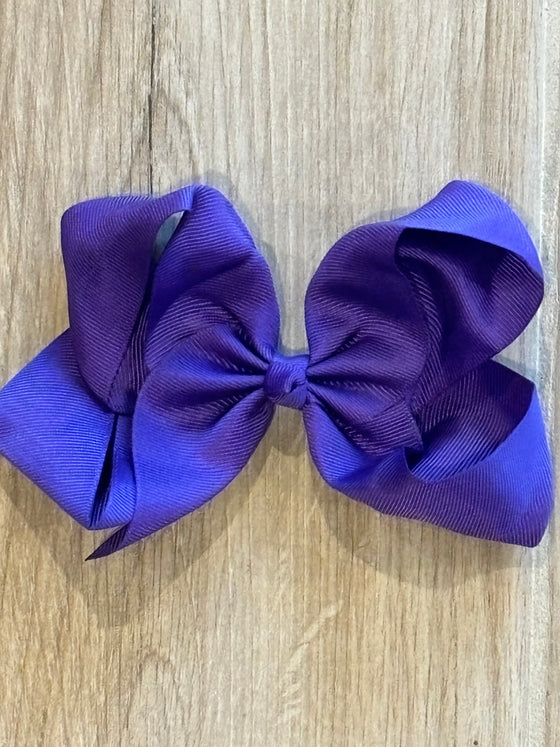 Hair Bow - Deep Purple