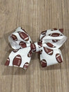 Hair Bow - Football