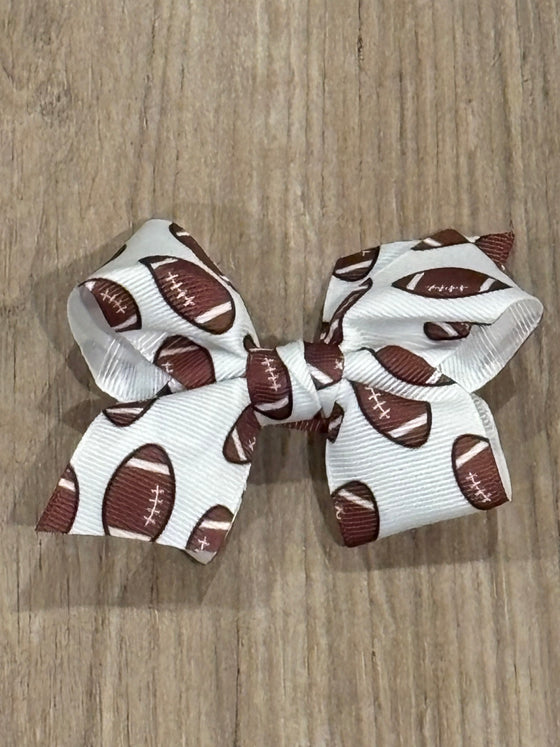 Hair Bow - Football