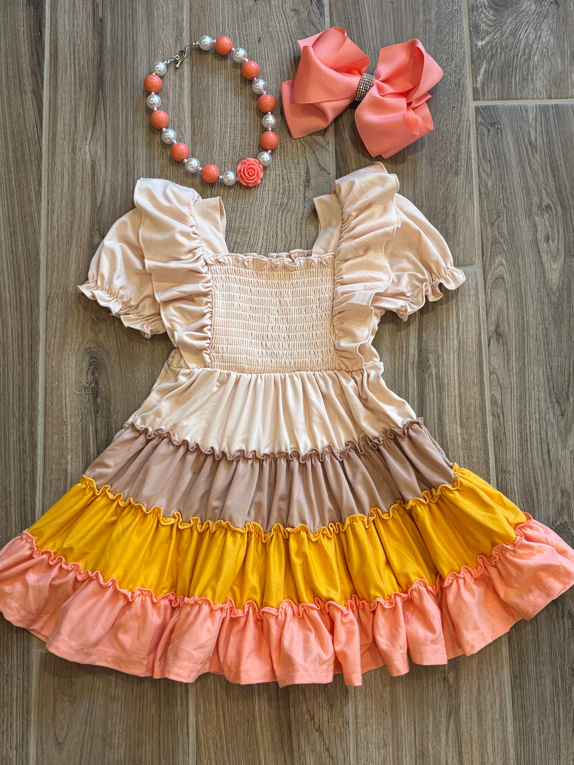 Dress - Cream Pastel Smock
