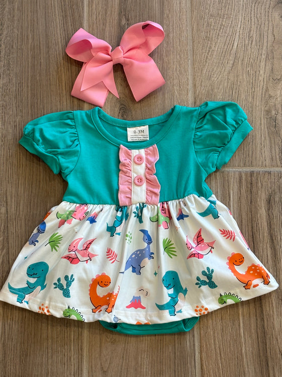 Infant - Dinosaur Skirted Romper