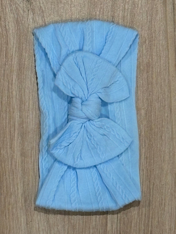 Headband - Light Blue Bow