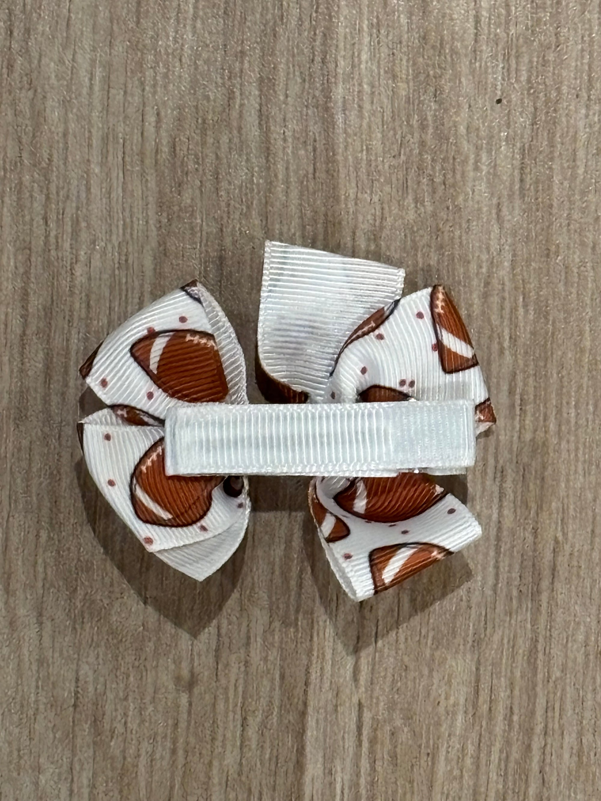 Hair Bow - 2pc Footballs