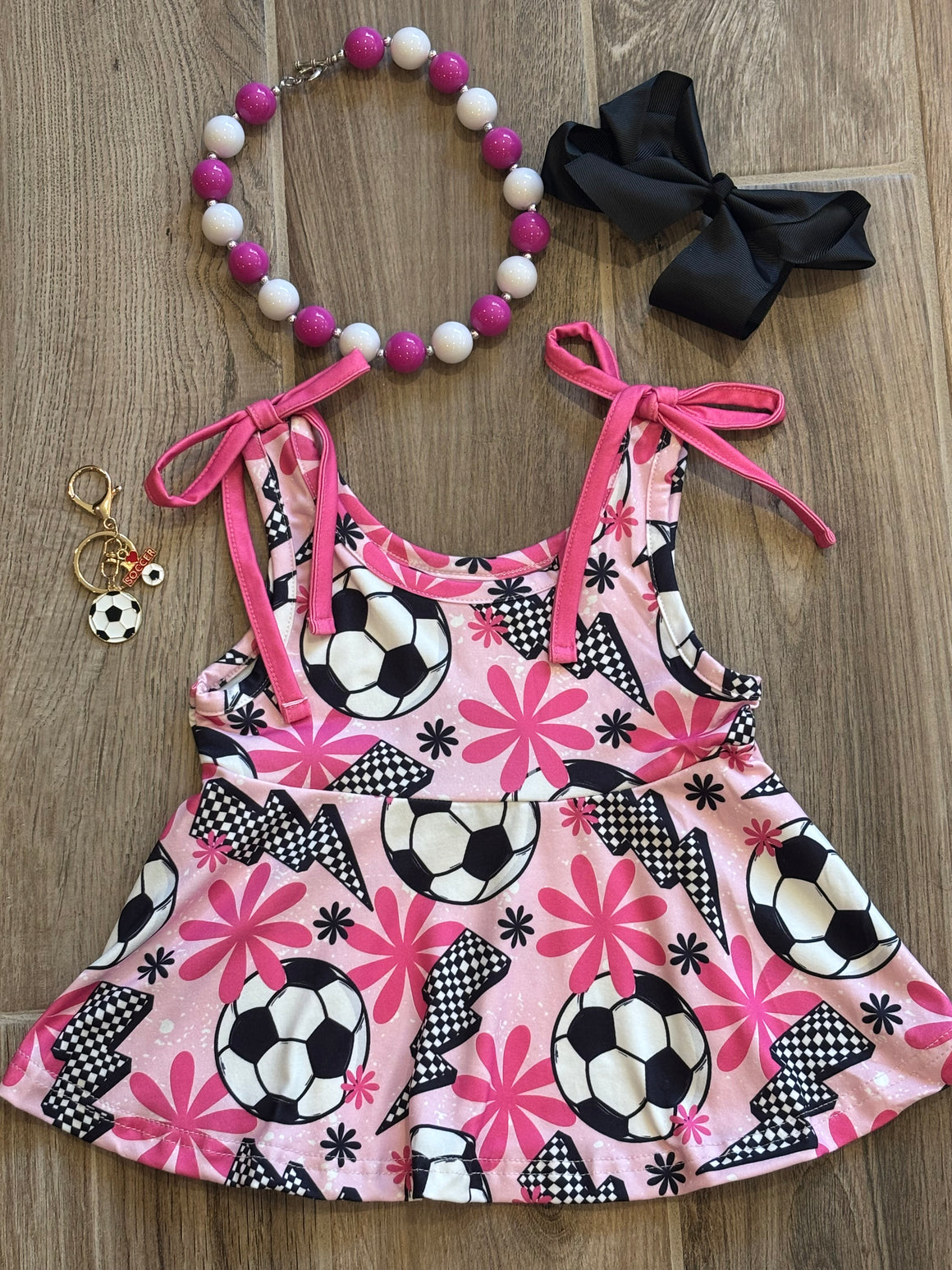 Top - Soccer Girl Pink/Black