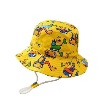 Hat - Sunscreen Bucket Hat - Construction (54cm) 3-5yr