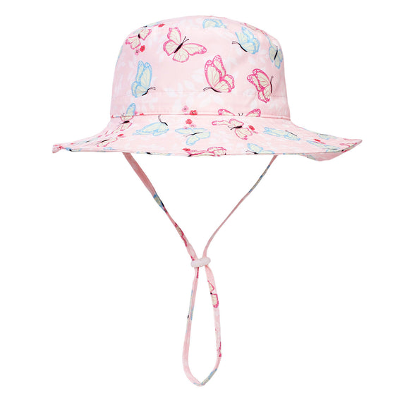 Misc - Sunscreen Bucket Hat - Butterflies (46cm) 6-12mo