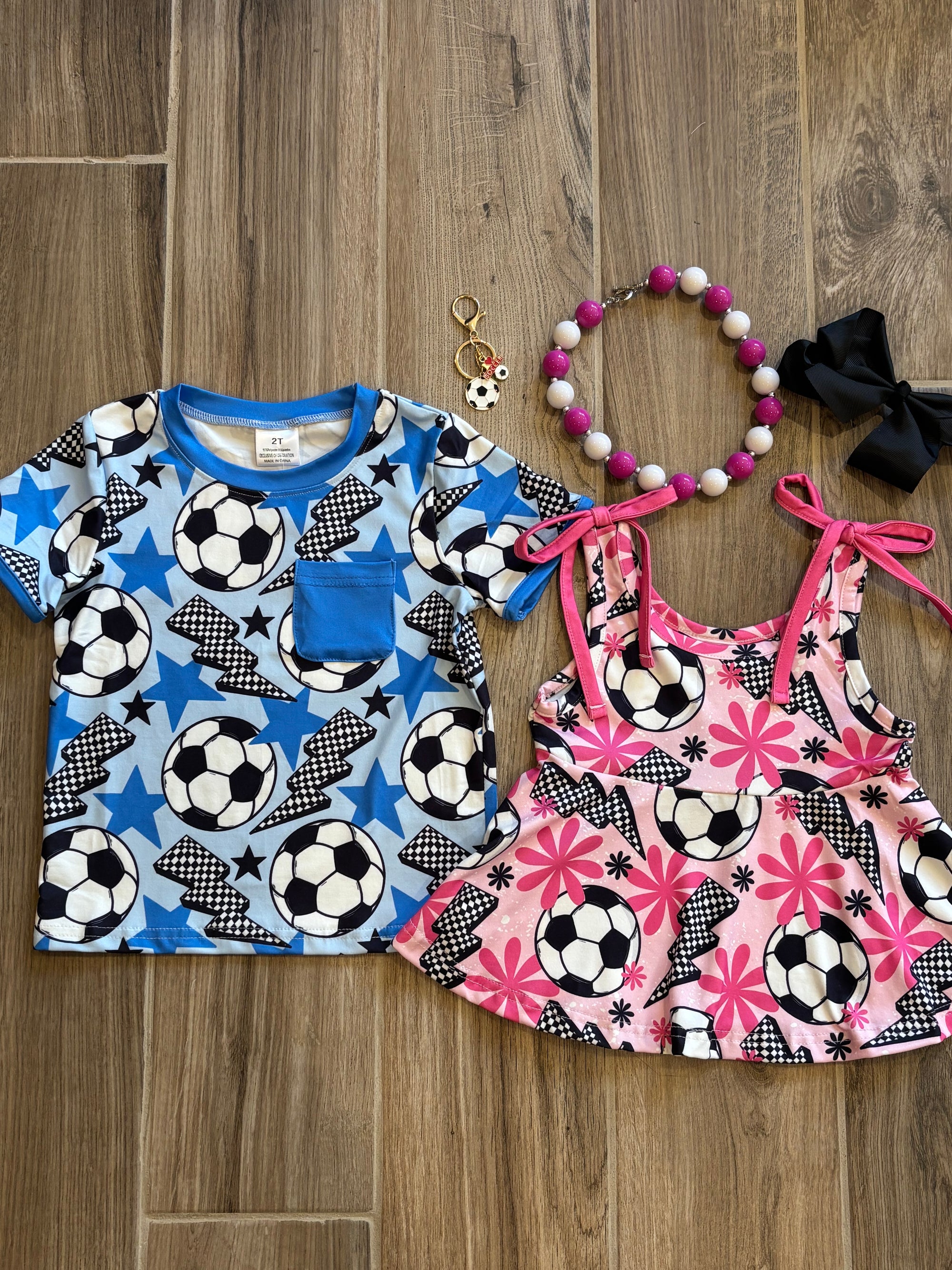 Top - Soccer Girl Pink/Black