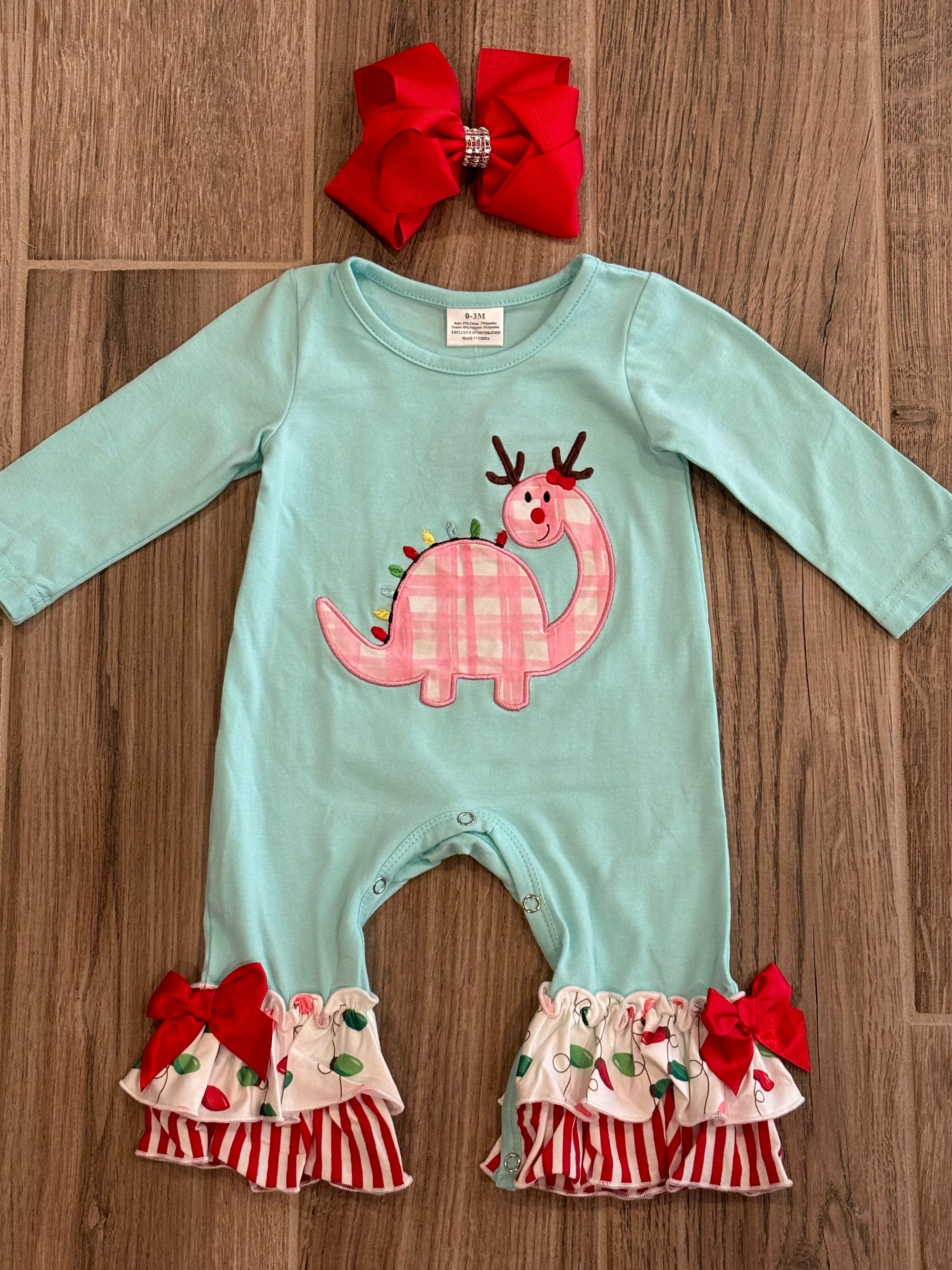 Christmas - Dinosaur Reindeer Romper