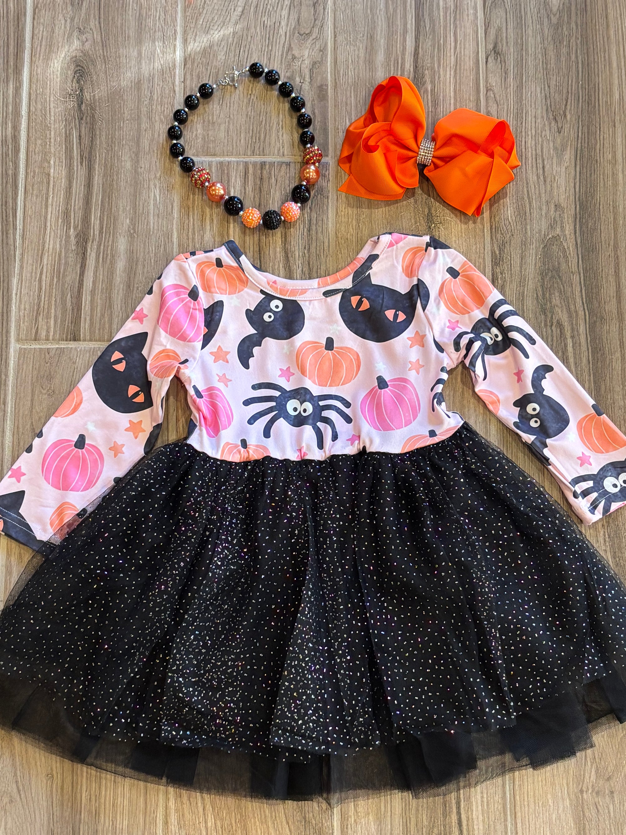 Halloween - Cat Dress w/Black Tulle