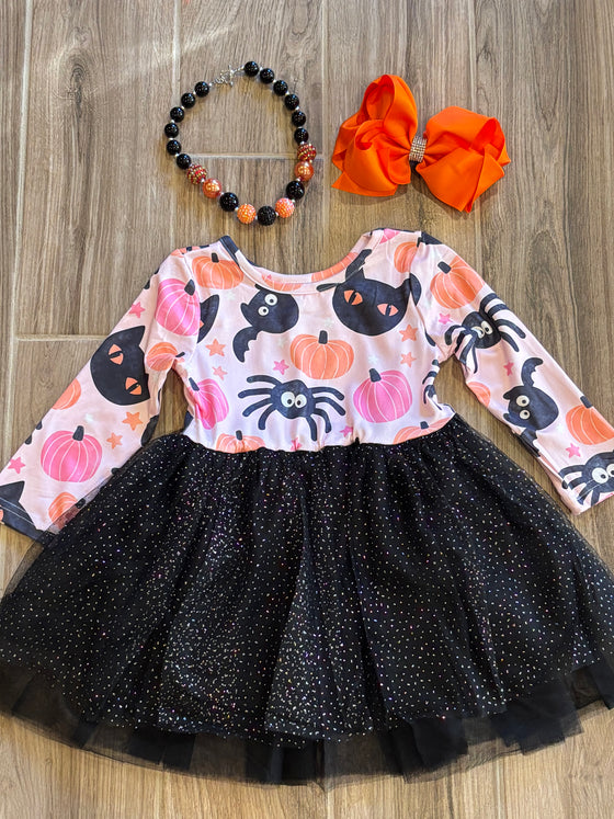Halloween - Cat Dress w/Black Tulle