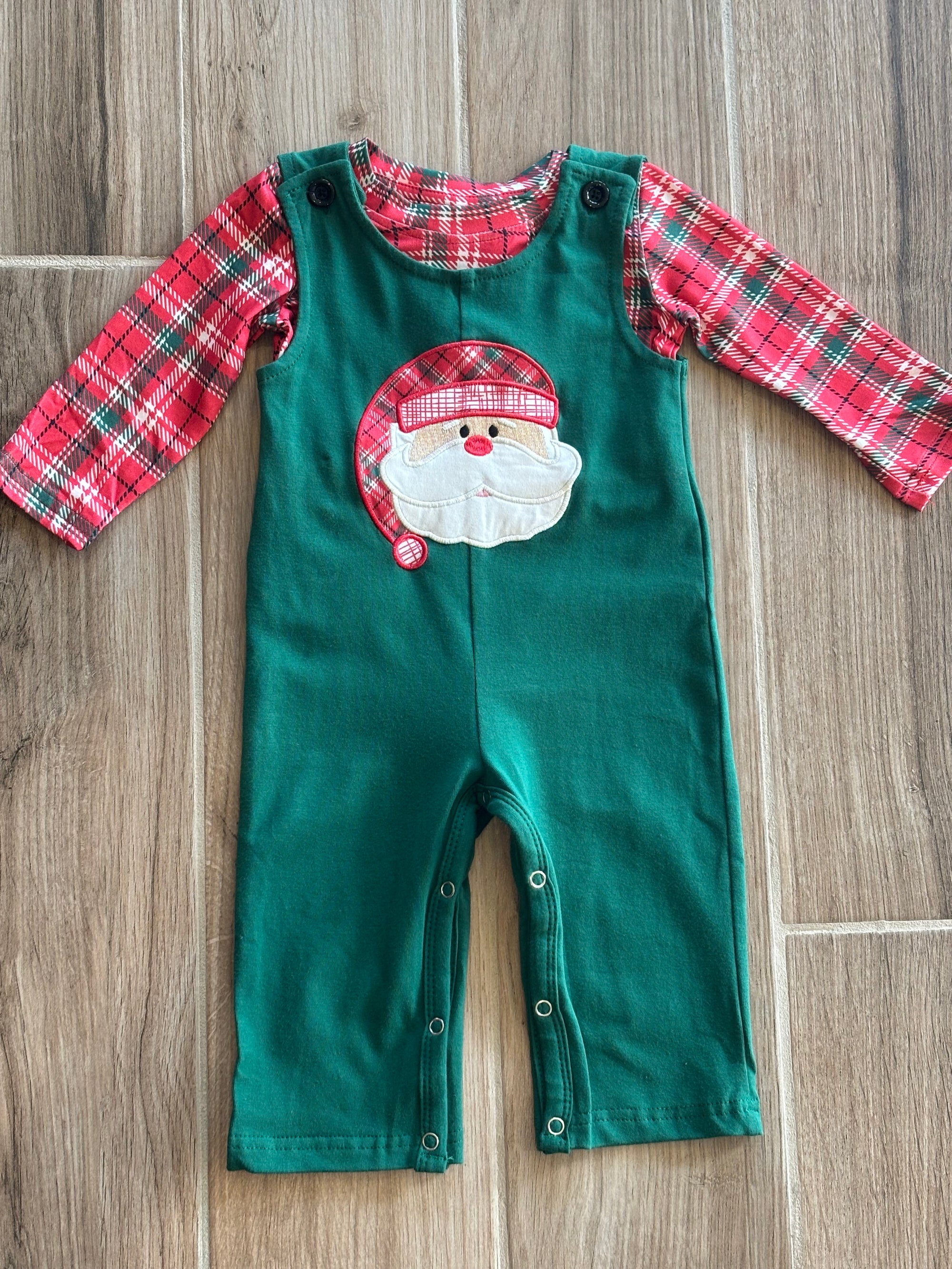 Christmas - Santa Applique 2pc (Boy) Romper