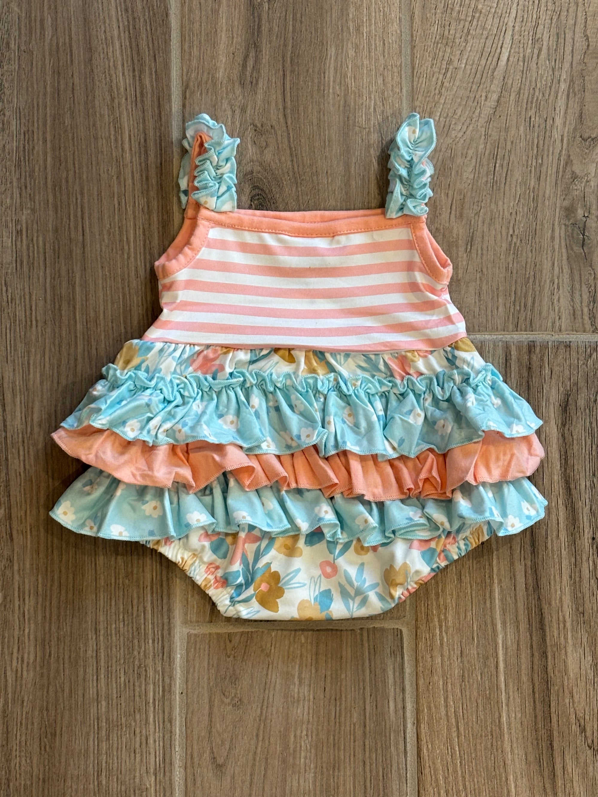 Infant - Tank w/Floral Ruffle Butt