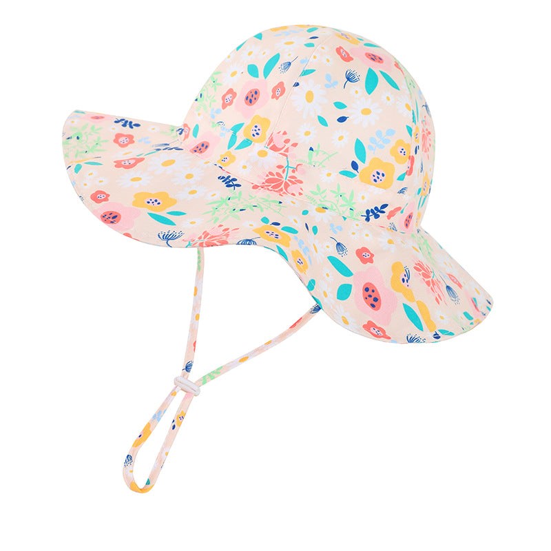 Hat - Sunblock Fisherman Hat - Floral (46cm) 6-12mo