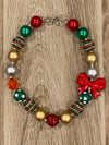 Necklace - Christmas Red Bow