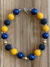 Necklace - Blue/Mustard