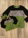 Top - Black/Green Leopard