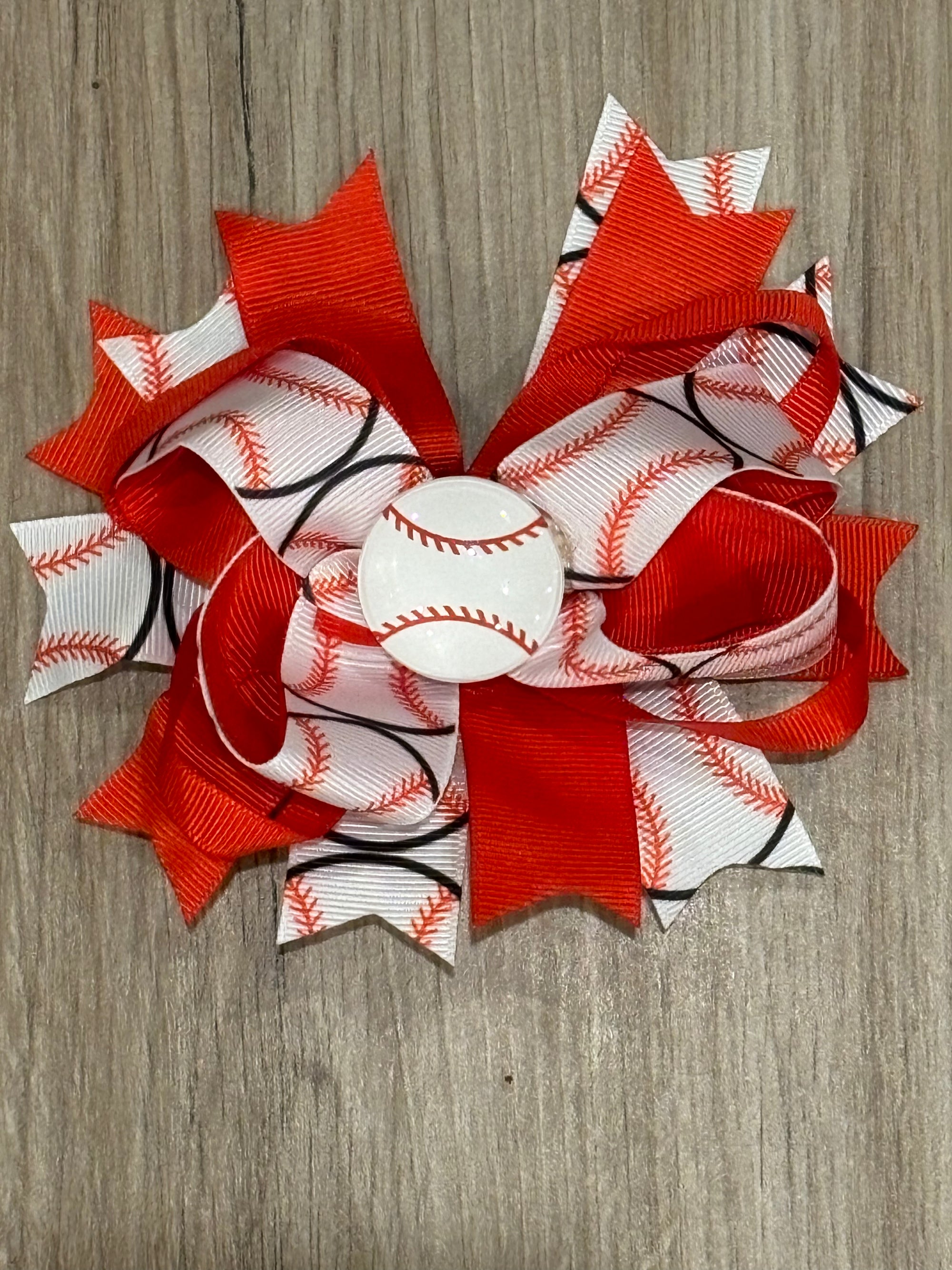Hair Bow - Baseball Center