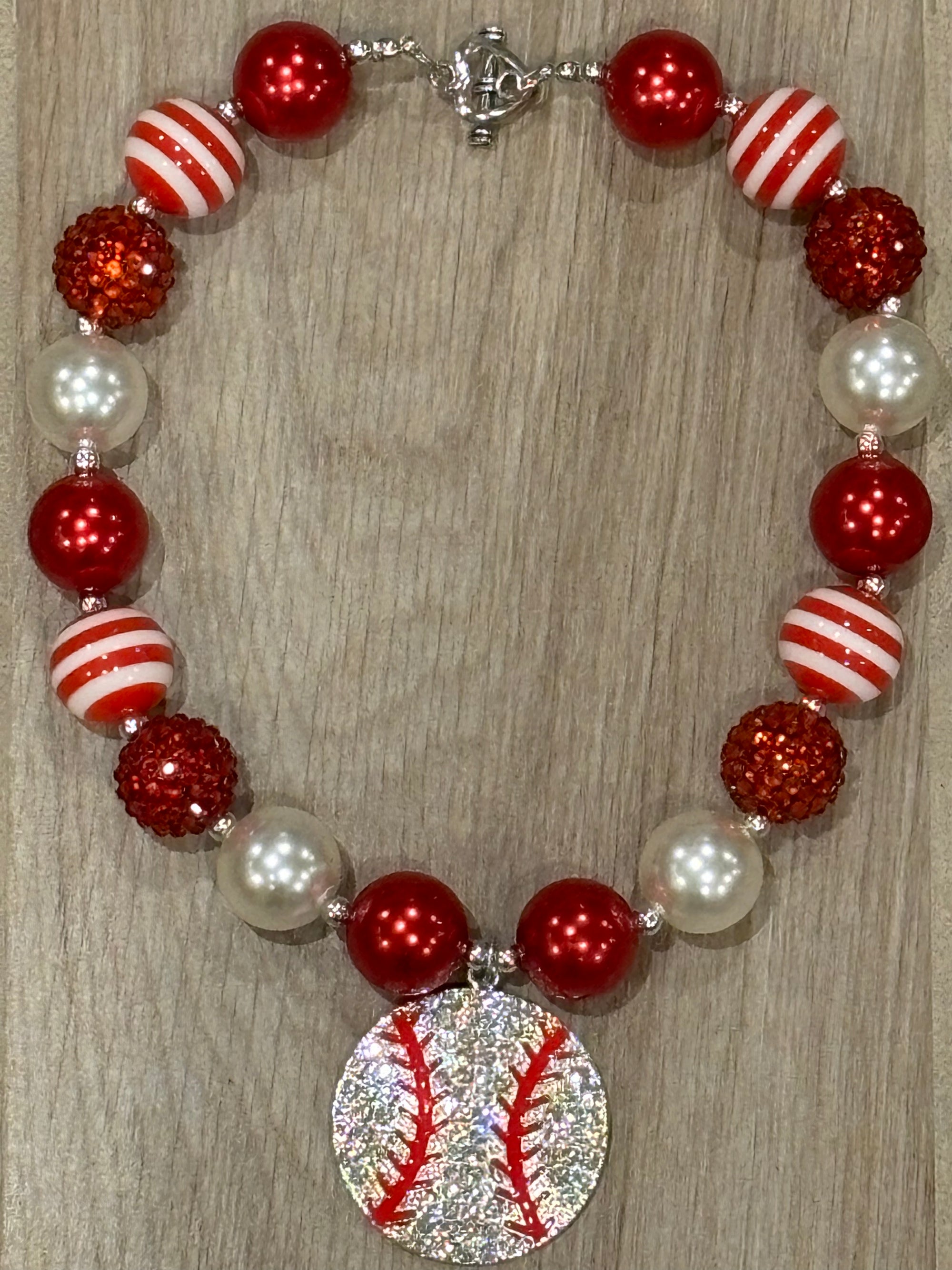 Necklace - Baseball Rhinestone