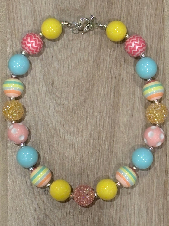 Necklace - Pink/Yellow Pastels