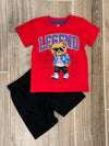 Short Set - Legend Bear Red/Black