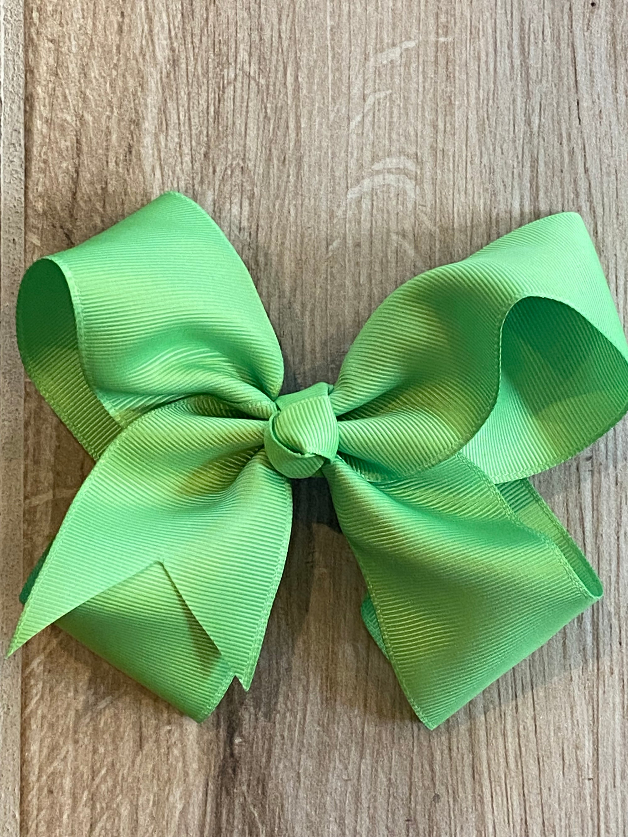 Hair Bow - Lime Green