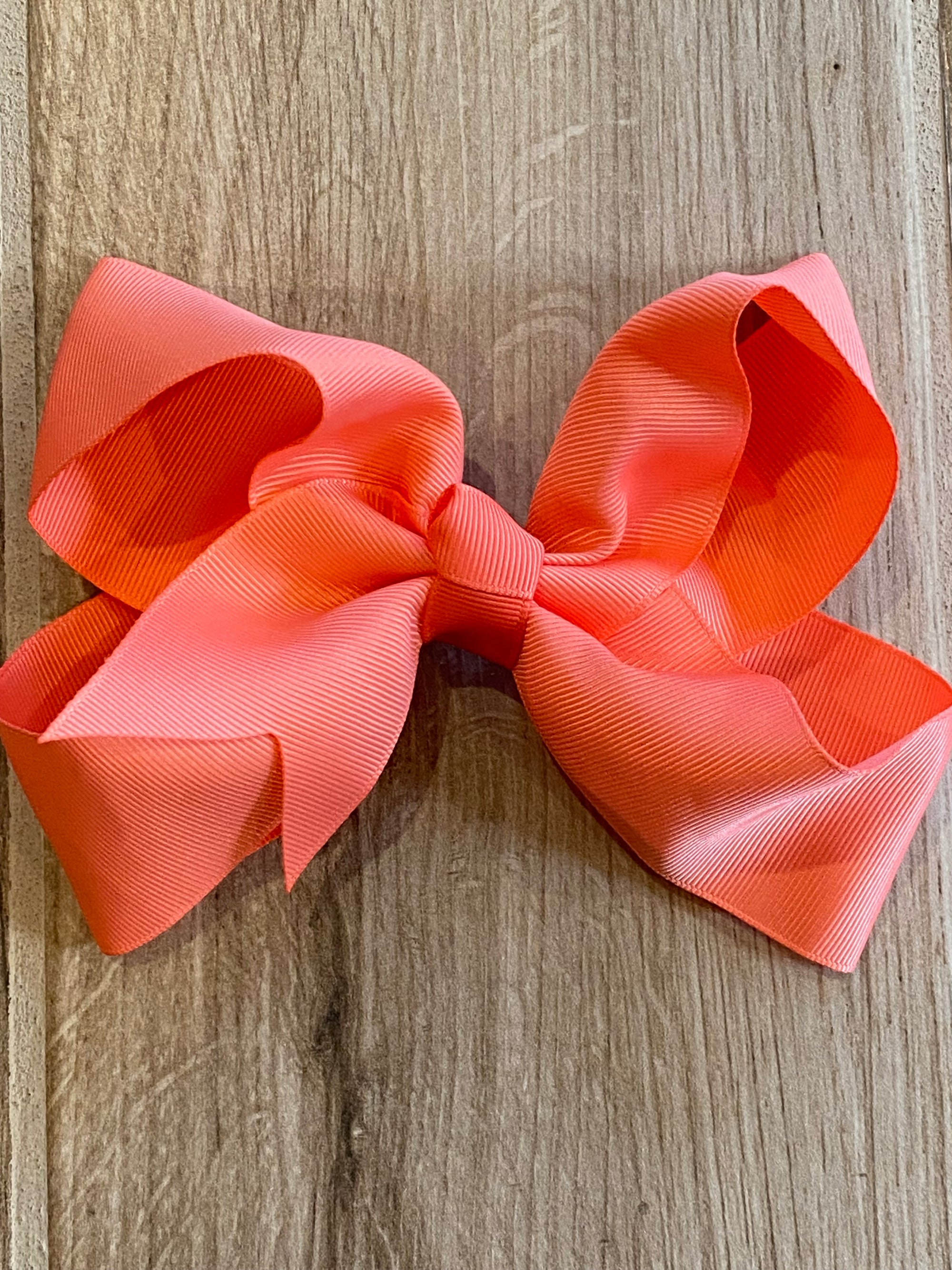 Hair Bow - Coral