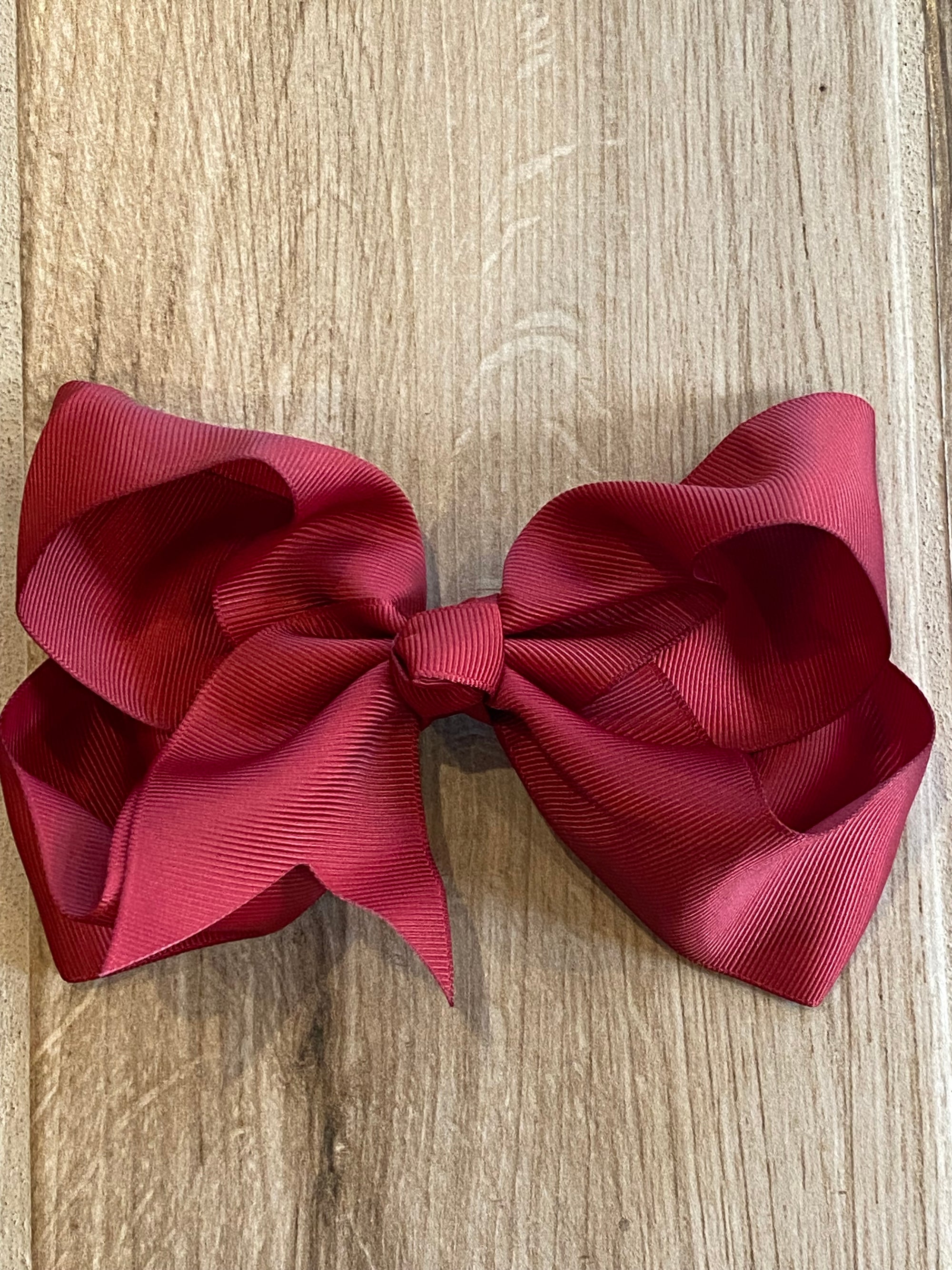 Hair Bow - Burgundy