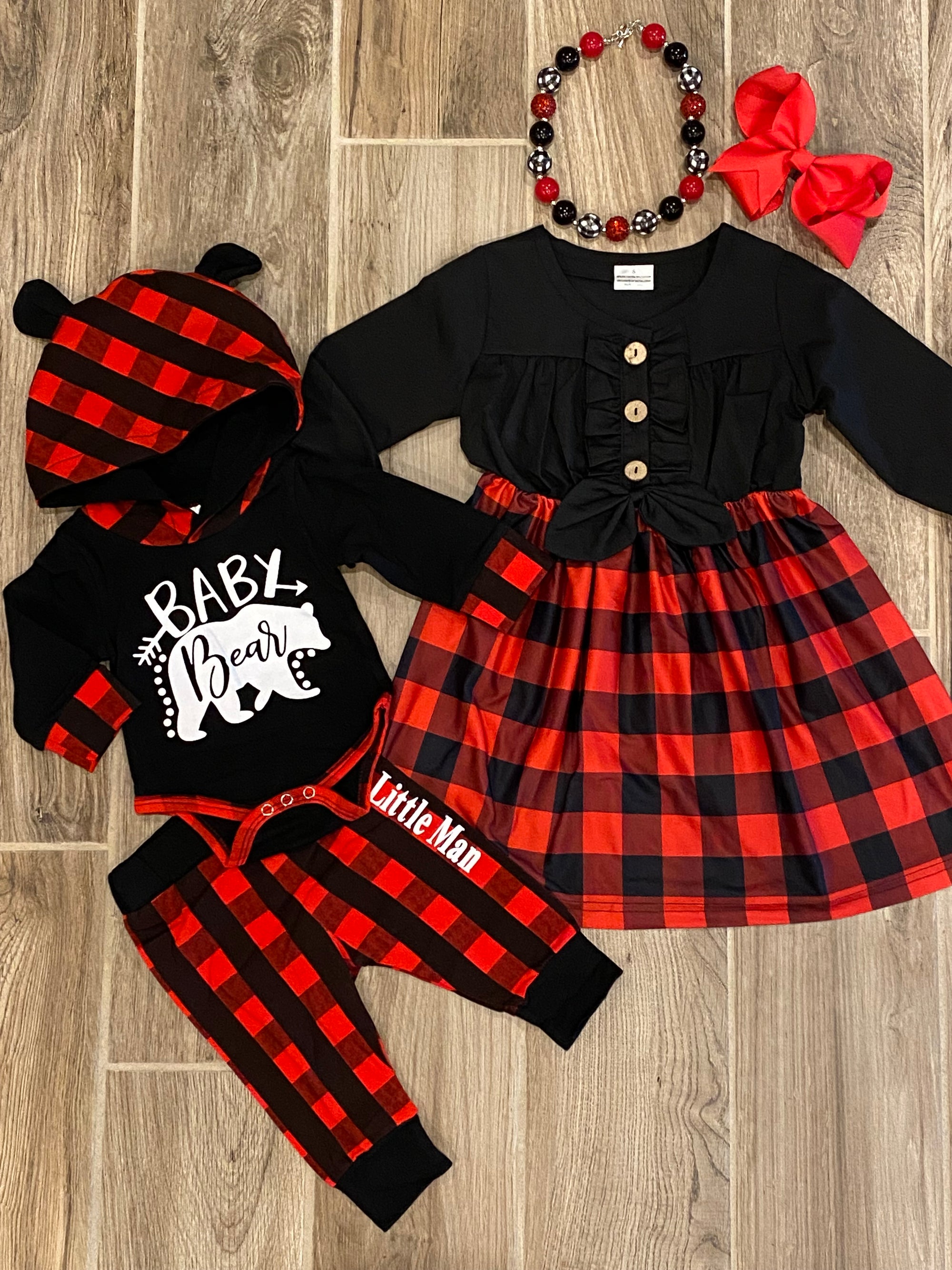 Christmas - Baby Bear Plaid
