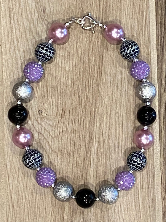 Necklace - Purple/Silver