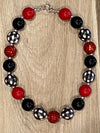 Necklace - Red/Black Plaid