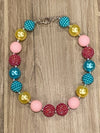 Necklace - Pink/Teal